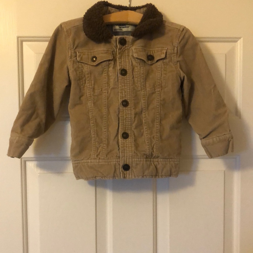 Oshkosh 4T boys corduroy jacket with sherpa collar